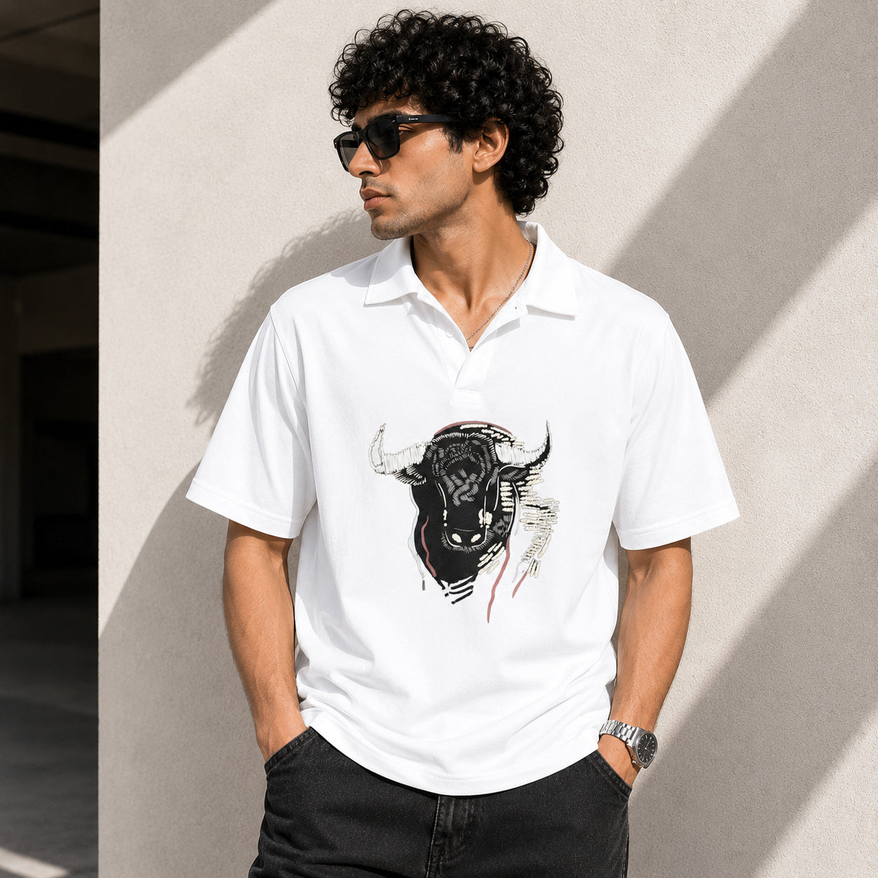 Shadow Bull Polo Tee
