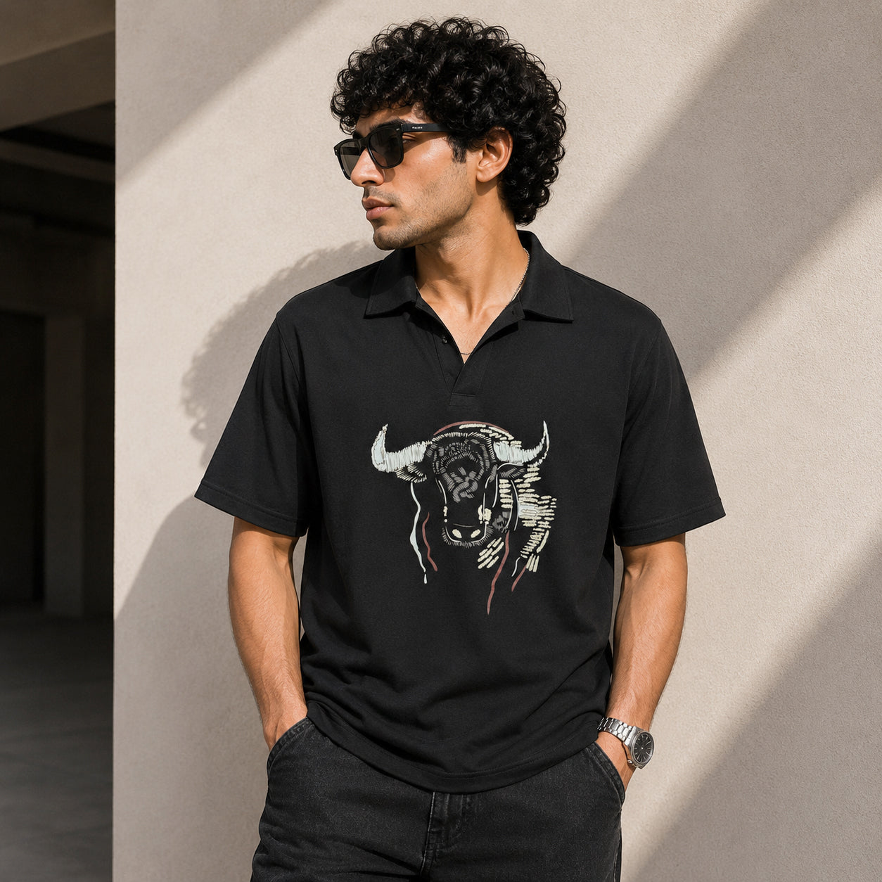 Shadow Bull Polo Tee