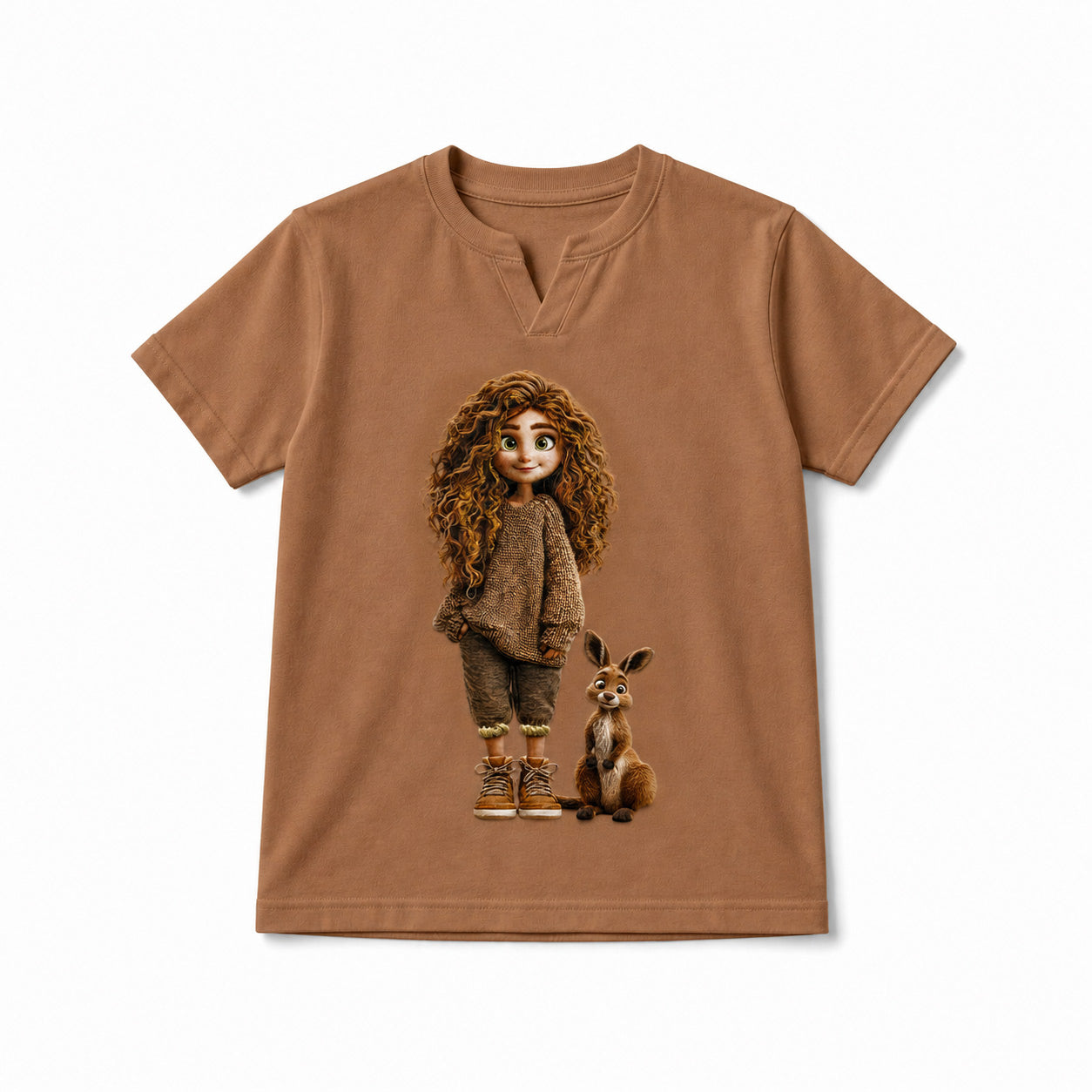 Curly Charm Hand-Embellished Girls Tee