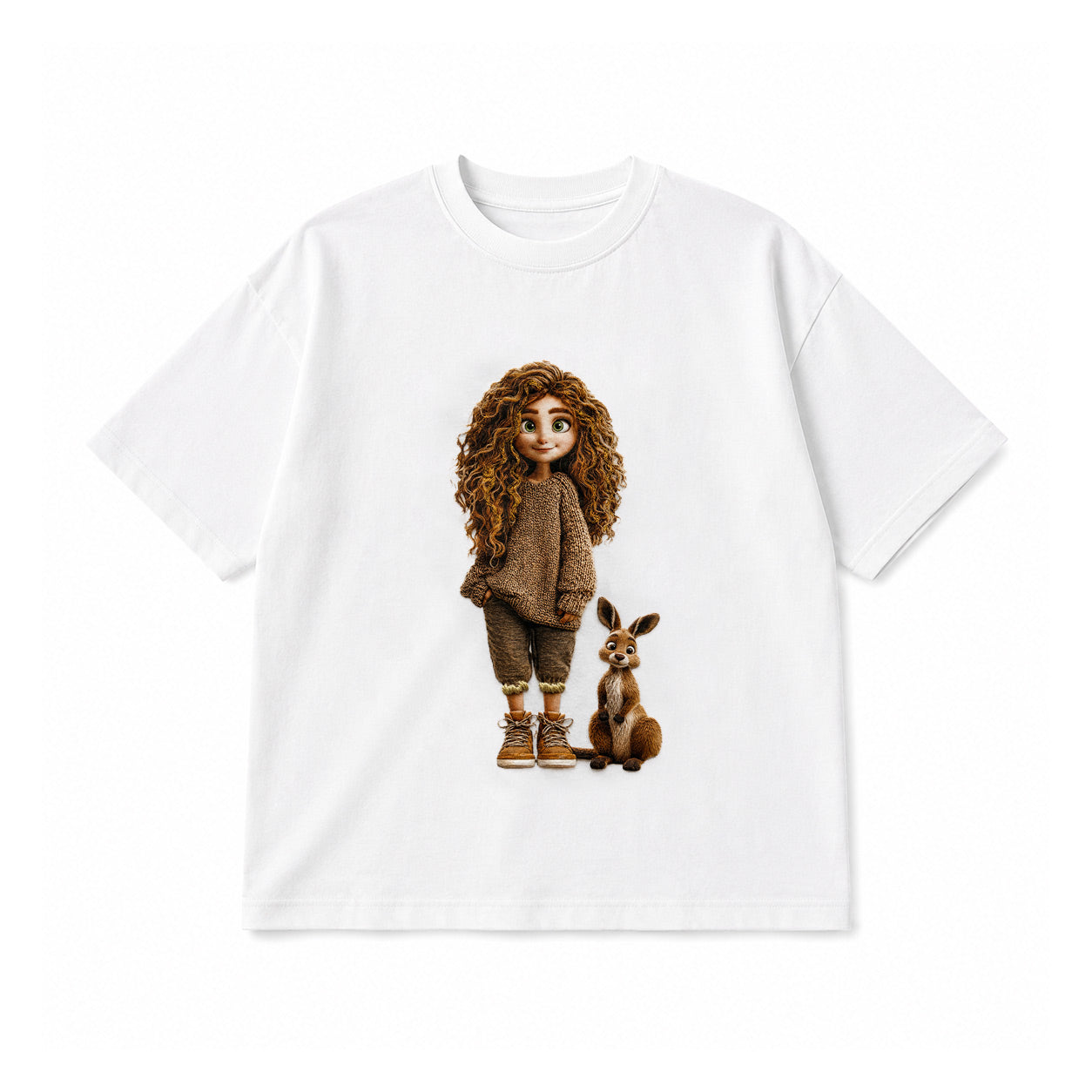 Curly Charm Hand-Embellished Ladies Tee
