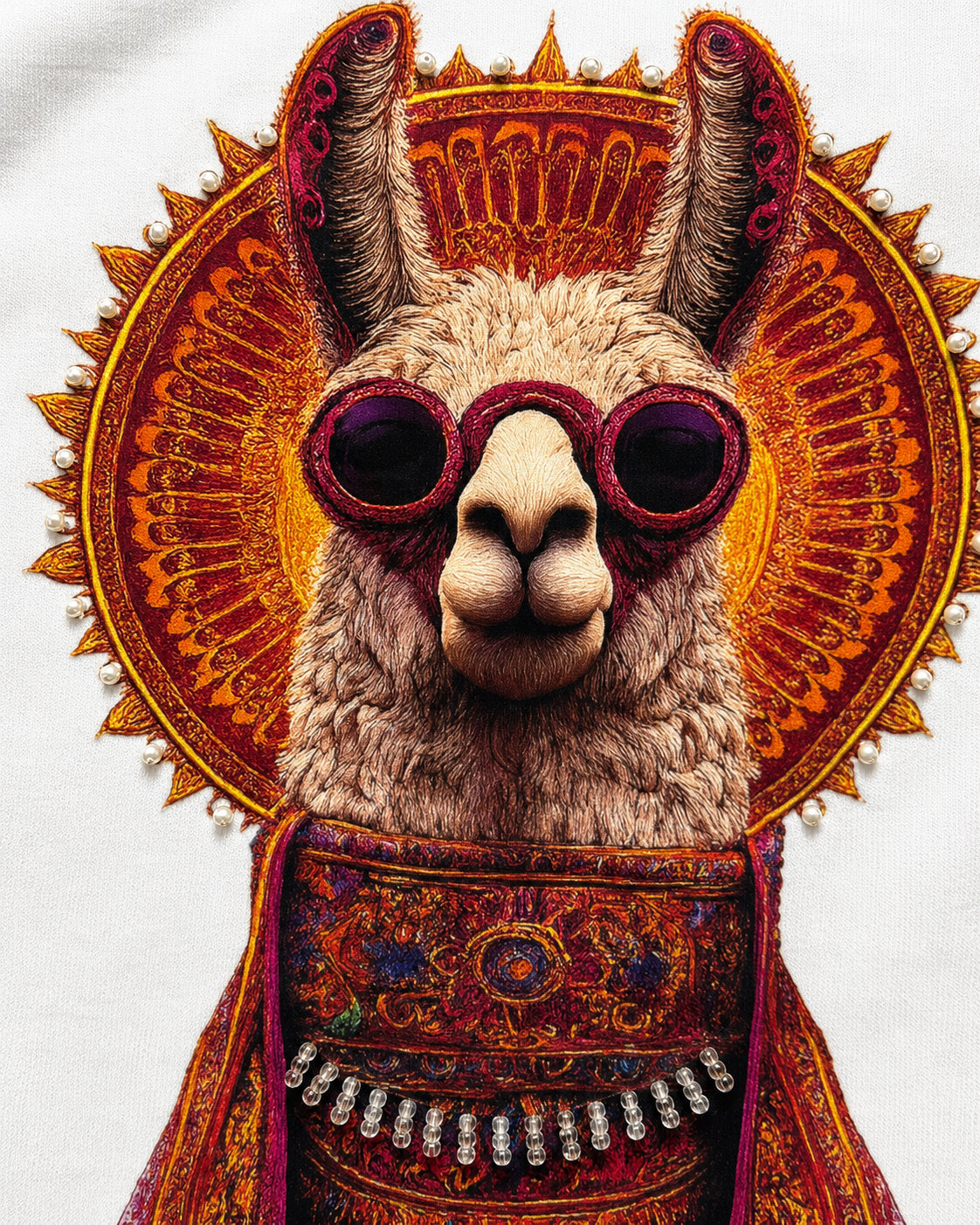 Llama Hand-Embellished Tee