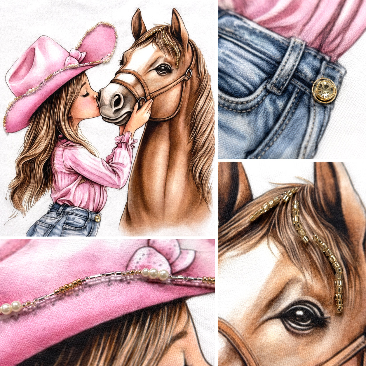 My Horse Hand-Embellished Girls Tee