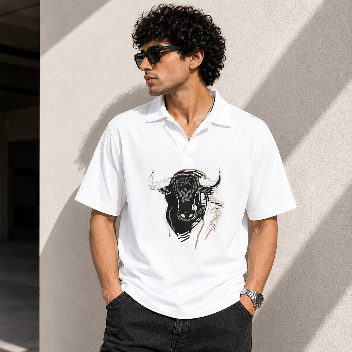 Shadow Bull Polo Tee