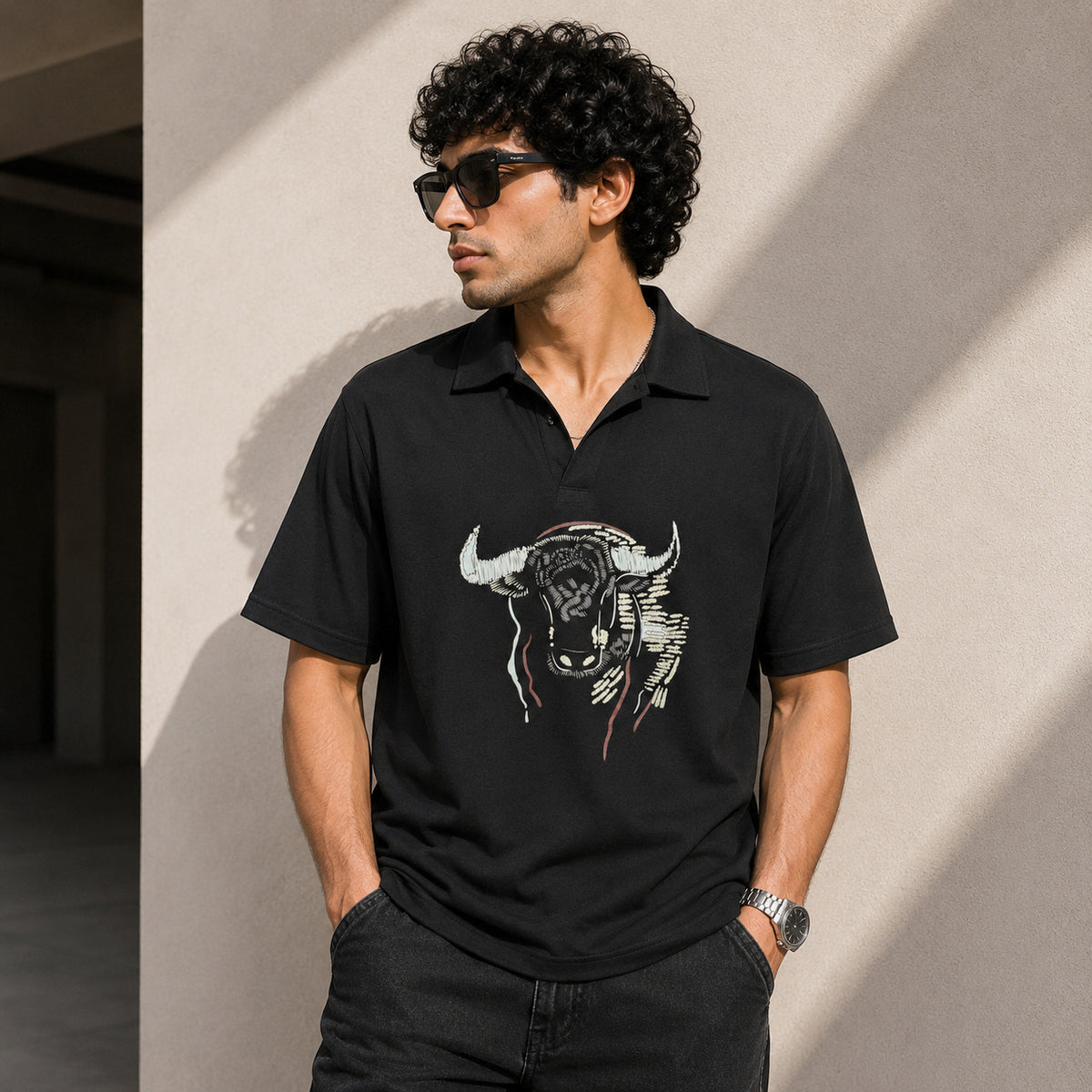 Shadow Bull Polo Tee