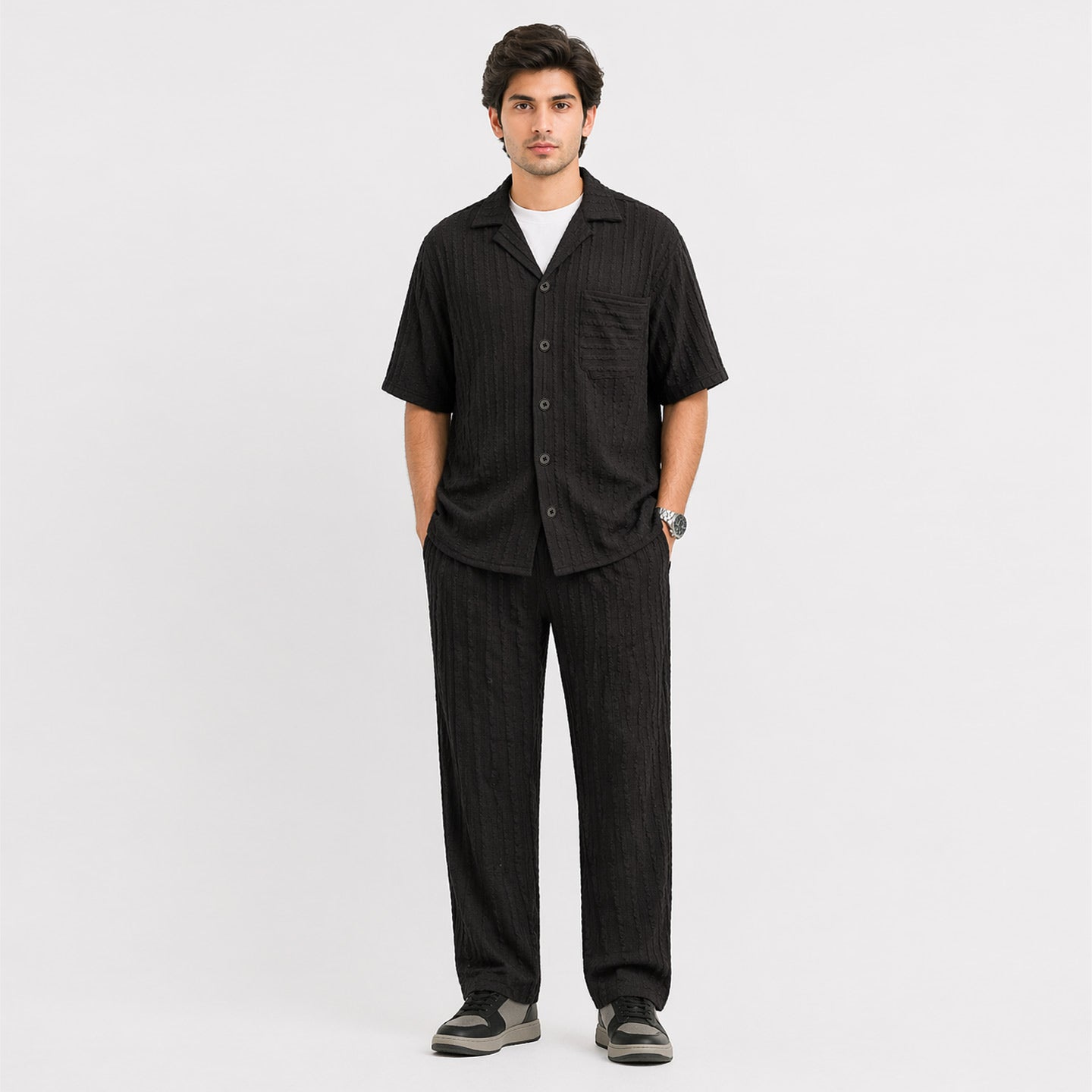 Weaved Coord-Trousers