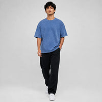 Blue Acid-Washed Tee
