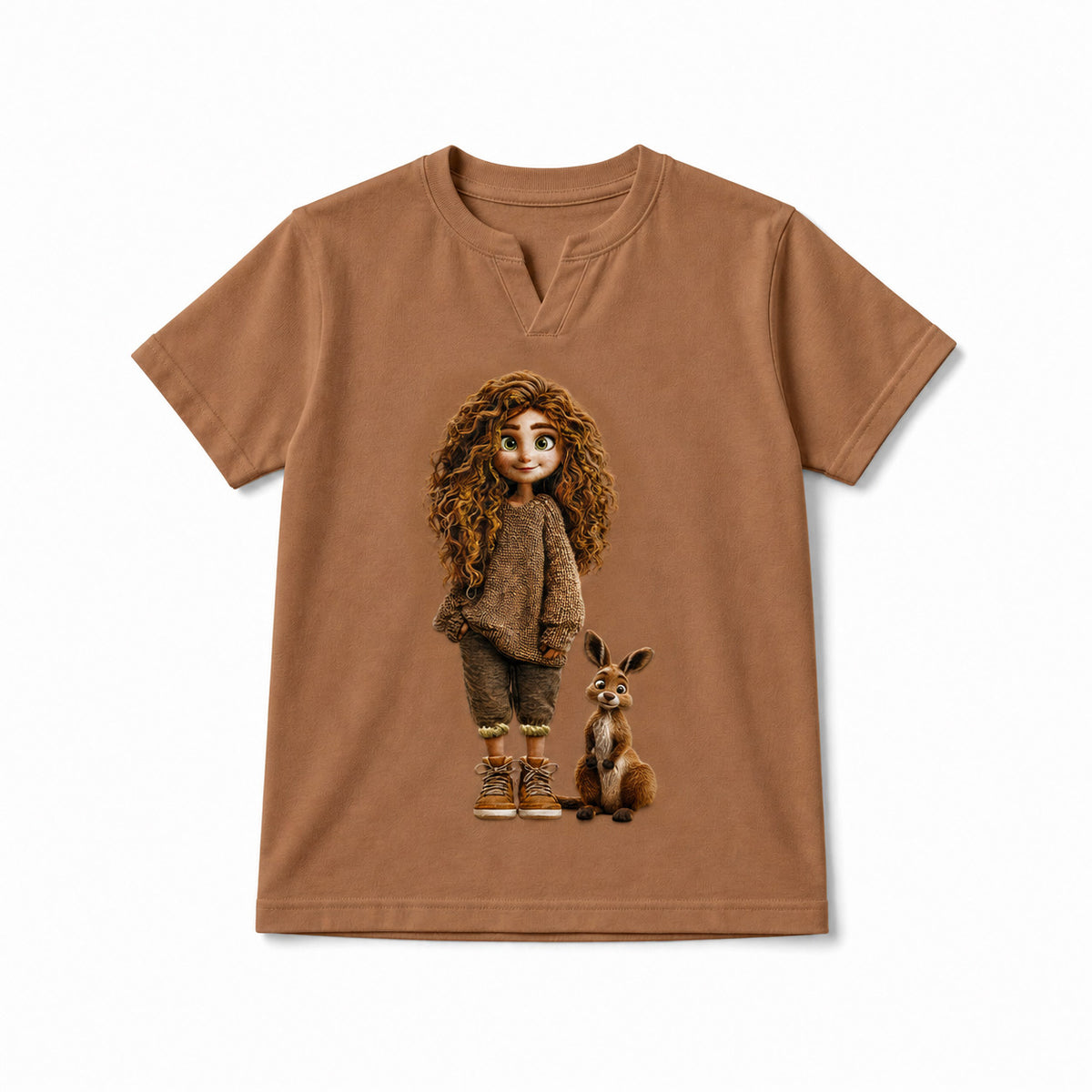 Curly Charm Hand-Embellished Girls Tee