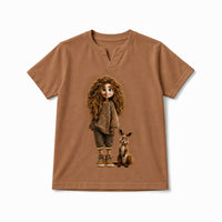 Curly Charm Hand-Embellished Girls Tee