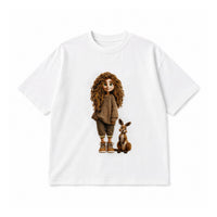 Curly Charm Hand-Embellished Ladies Tee