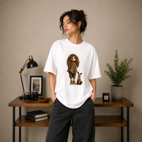 Curly Charm Hand-Embellished Ladies Tee