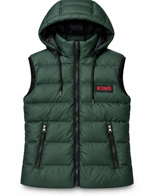 Street Style Hooded Puffer Sleeveless