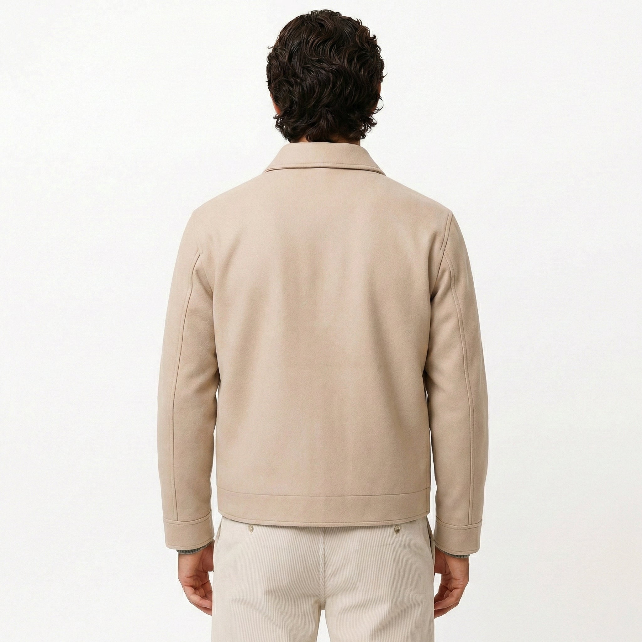 Men’s Suede Scuba Jacket-Sp