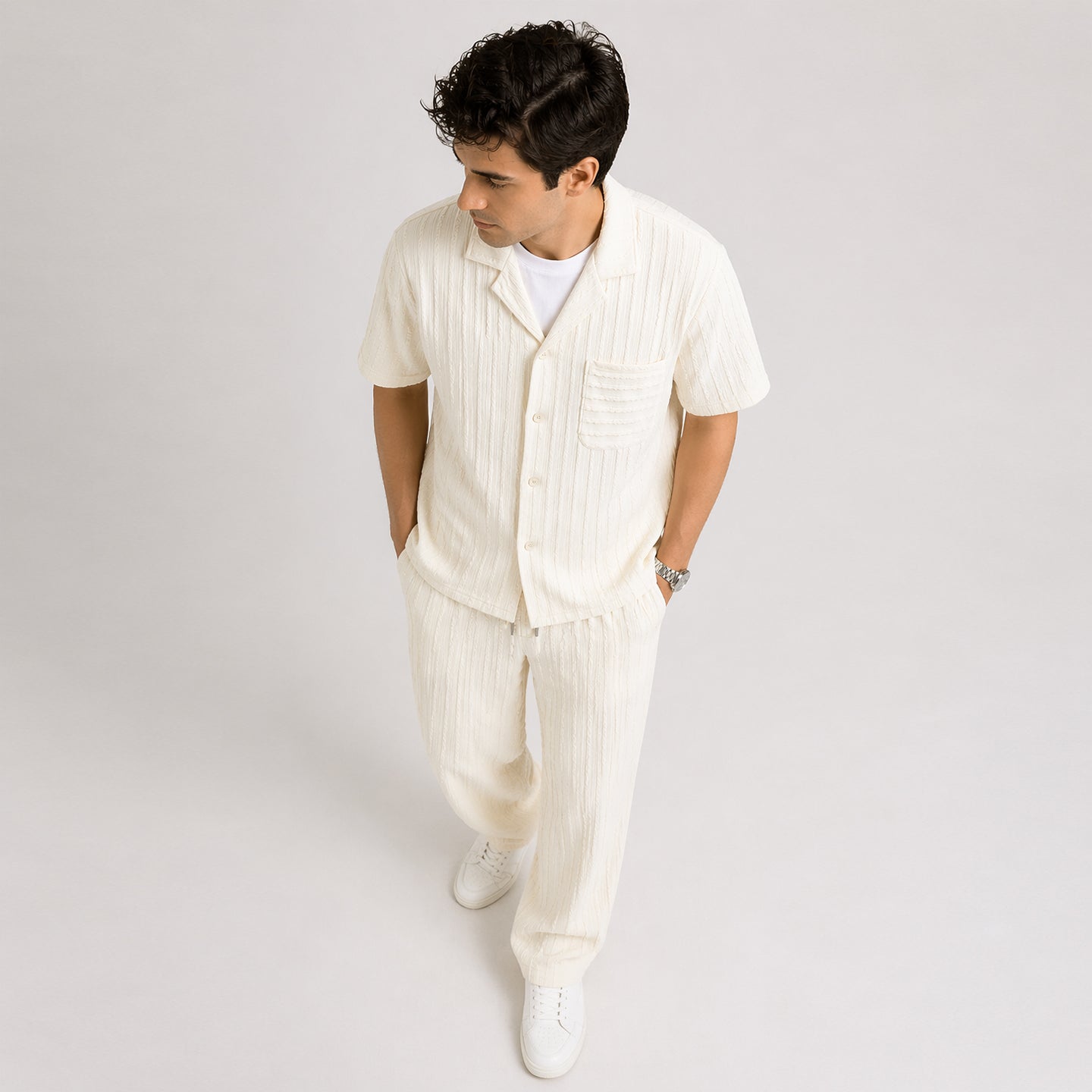 Weaved Coord-Trousers