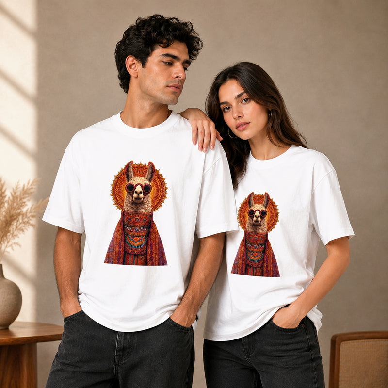 Llama Hand-Embellished Tee