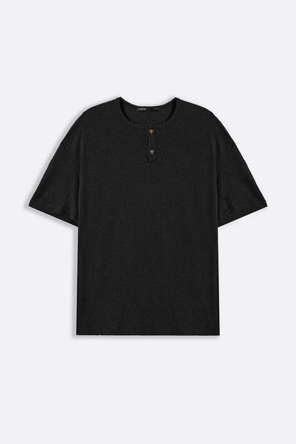 Jacquard Henley