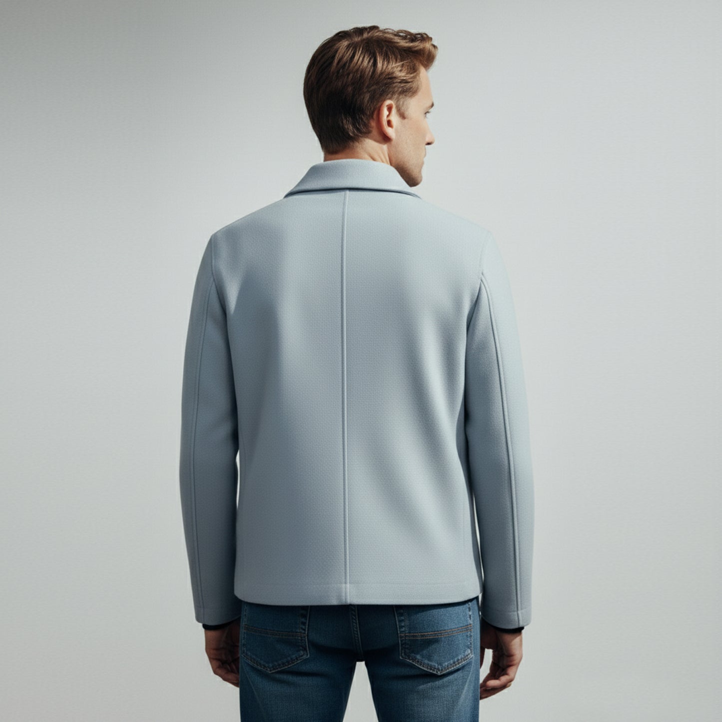 Men’s Charcoal Wool Blend Coat