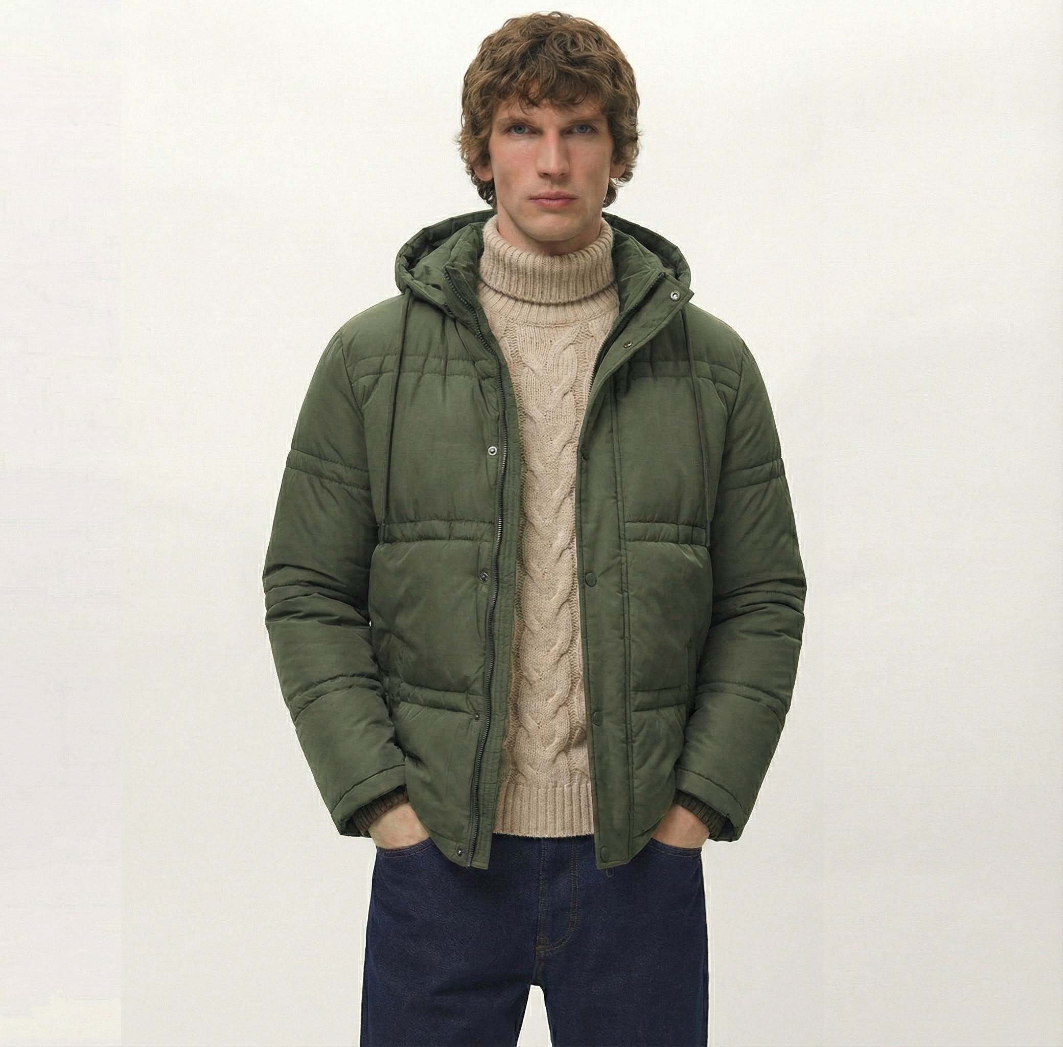 Unisex Sleeves Puffer Jacket