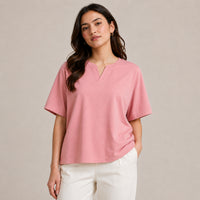 Spilt Neck Tee