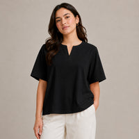 Spilt Neck Tee