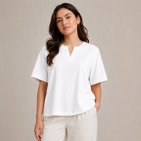 Spilt Neck Tee