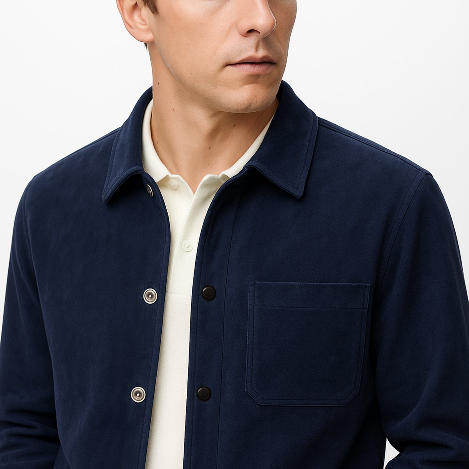 Men Premium Suede Touch Scuba Shirt