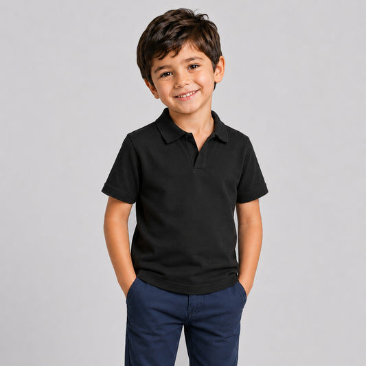 V-Placket Kids Polo