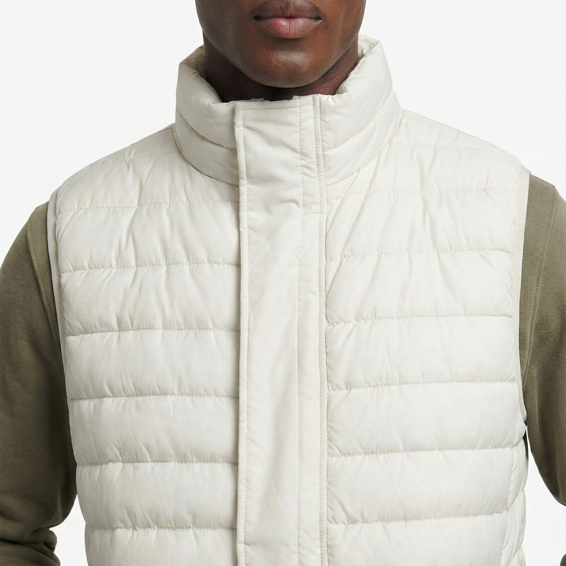 sleeveless puffer jacket