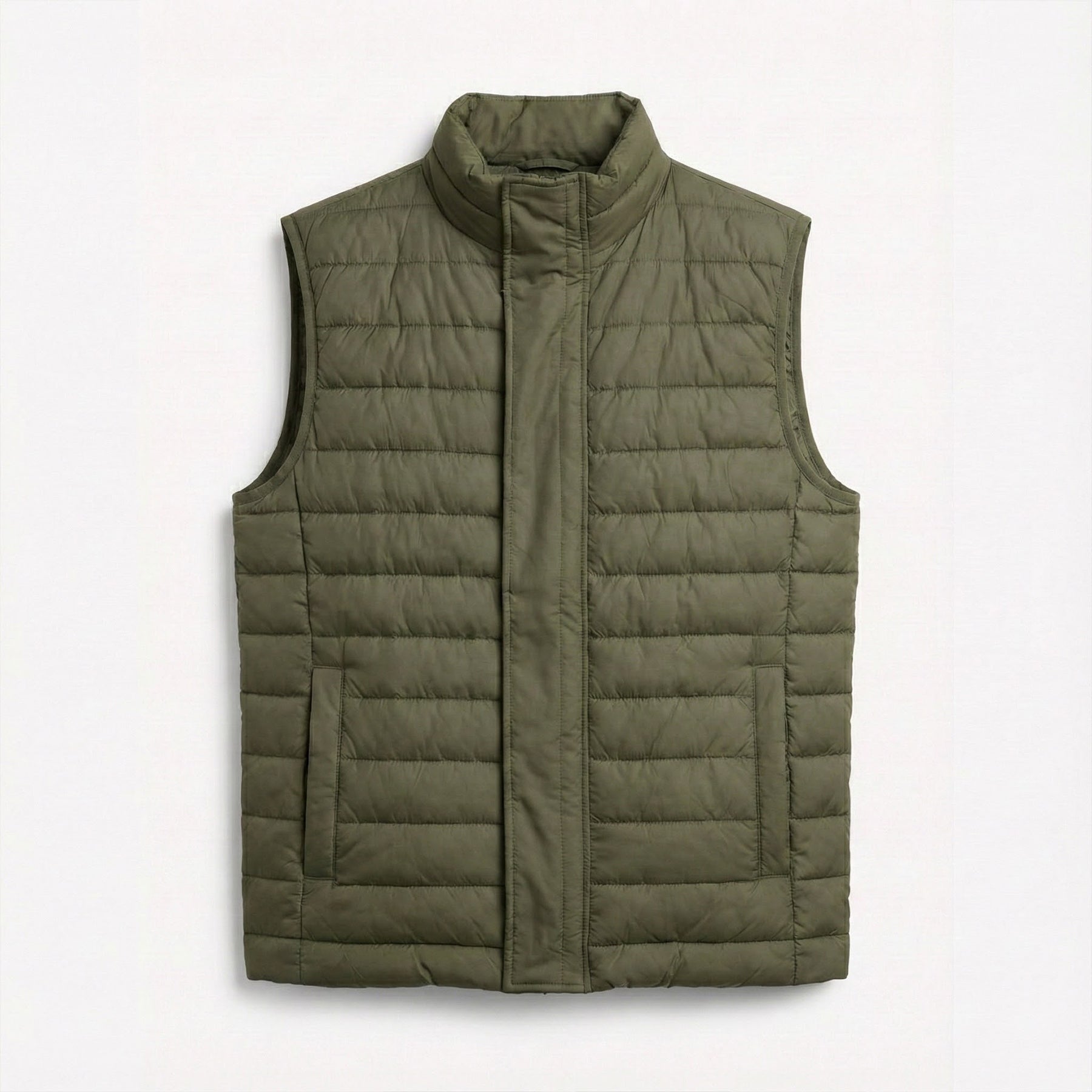 sleeveless puffer jacket