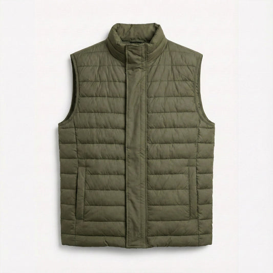 sleeveless puffer jacket