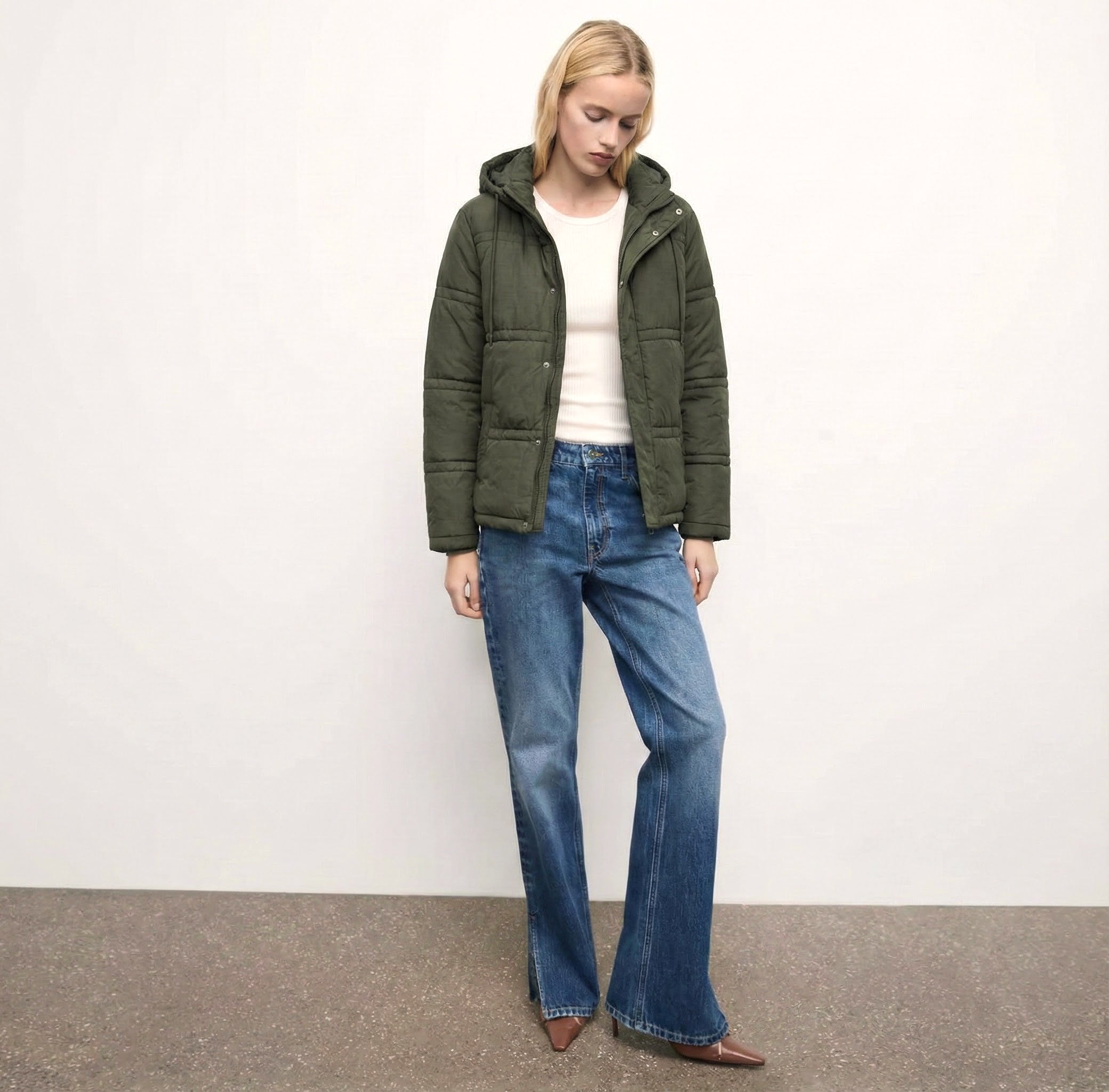 Unisex Sleeves Puffer Jacket